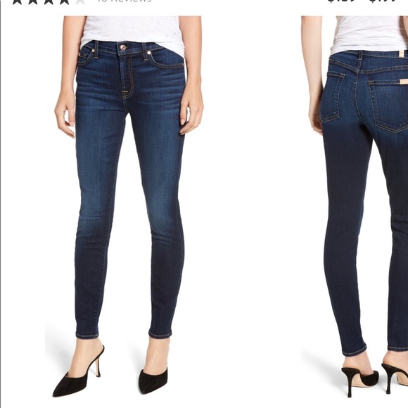 7 for all Mankind “The Skinny” Dark Blue Jean sz28 - Picture 1 of 4